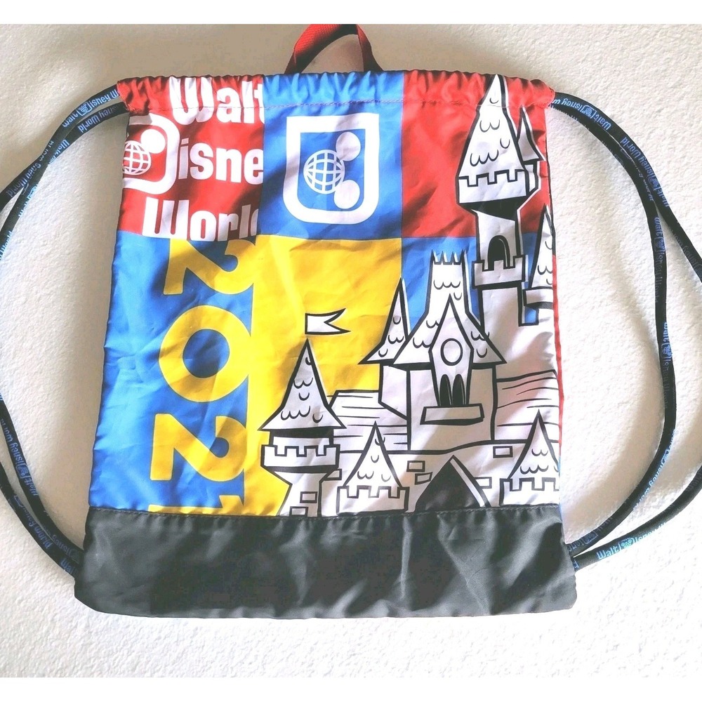 Walt‎ Disney World Mickey Mouse Drawstring Backpack 2021 Park Souvenir Bag